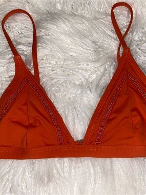 Rhythm. Orange Triangle Bikini Top